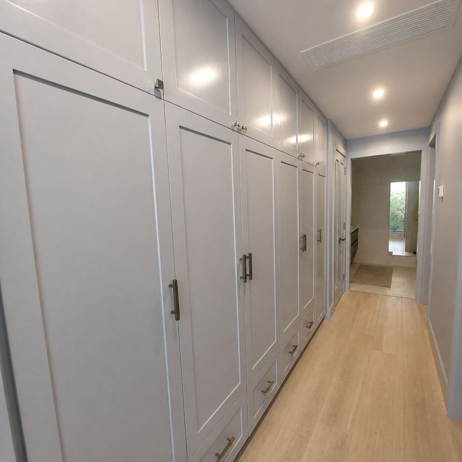 Completed custom built-in cabinetry