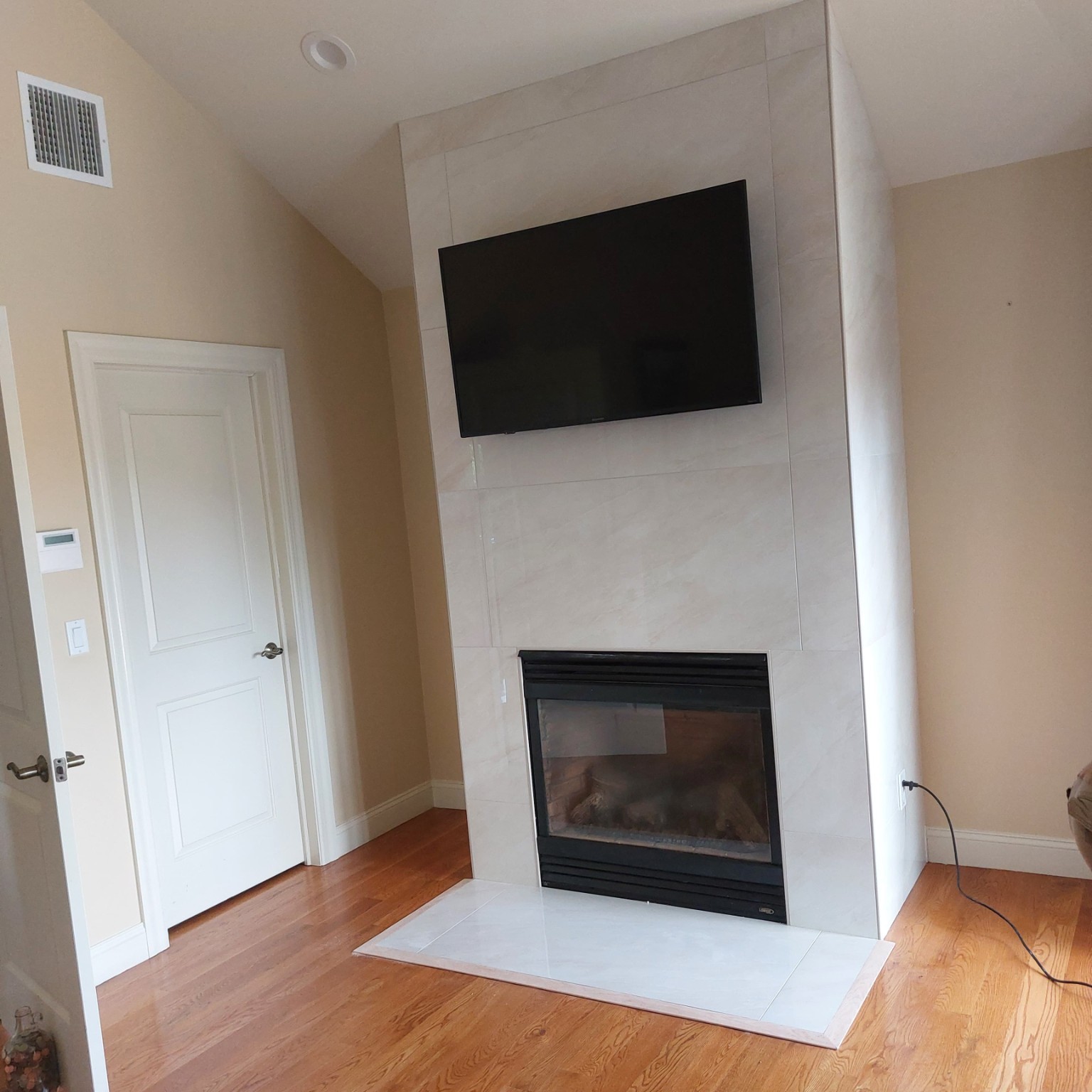 Fireplace and TV wall